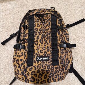 Supreme Brown Leopard Backpack